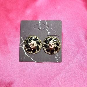 Elegant Black and Gold Earrings On Sale